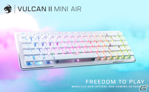 ワイヤレスゲーミングキーボード「Vulcan II Mini Air」（日本語配列/ホワイト）が販売中！通常の65％とミニサイズでBluetoothにも対応の画像1