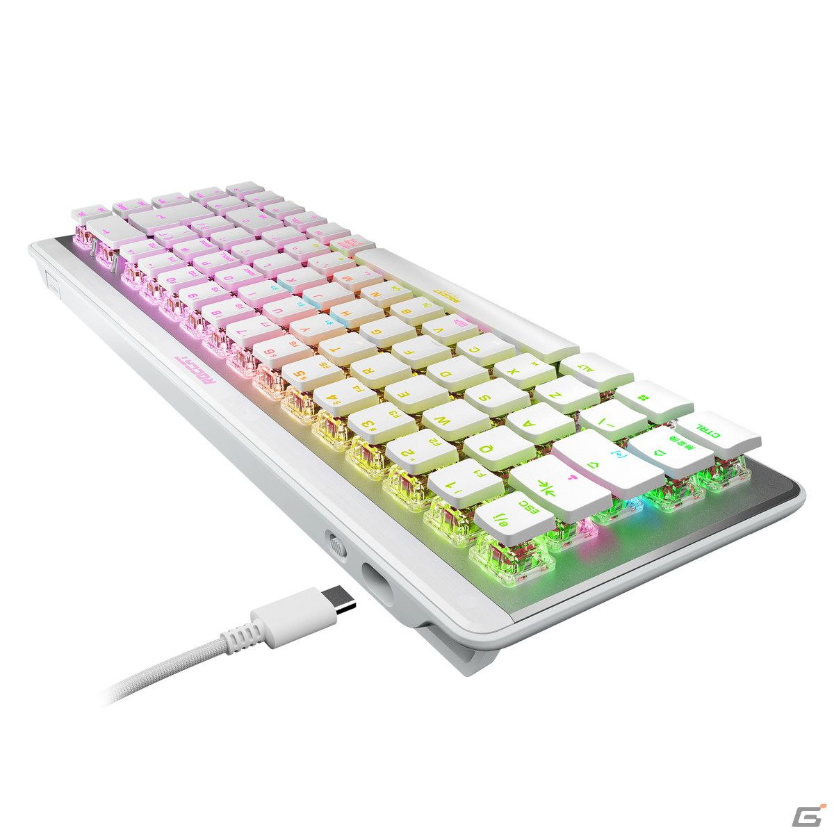 ワイヤレスゲーミングキーボード「Vulcan II Mini Air」（日本語配列/ホワイト）が販売中！通常の65％とミニサイズでBluetoothにも対応の画像3