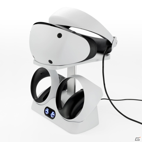 PSVR2用「チャージ＆スタンドVR2」が7月13日に発売！付属のマグネット端子を取り付けると置くだけで充電が可能の画像2