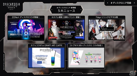 「ディスクロニア: CA」EP3発売前日生配信でZONeコラボやカフェコラボ、ネタバレ解禁リアルイベントが発表！の画像18