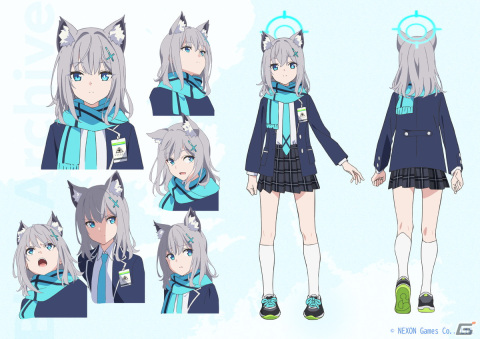 TVアニメ「ブルーアーカイブ The Animation」シロコとアロナの設定画が公開！Yostar Pictures×studio CANDYBOXによる制作にの画像1