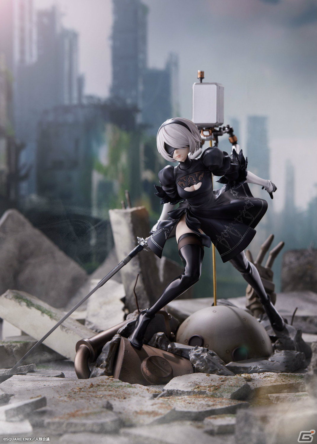 TVアニメ「NieR:Automata Ver1.1a」より2Bが1/7スケールフィギュアで登場！マスク無しver.の顔パーツも付属の画像1