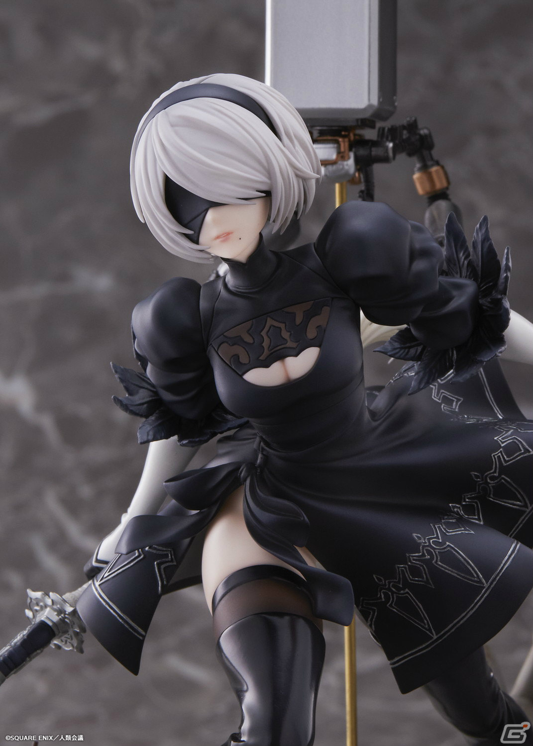TVアニメ「NieR:Automata Ver1.1a」より2Bが1/7スケールフィギュアで登場！マスク無しver.の顔パーツも付属の画像3