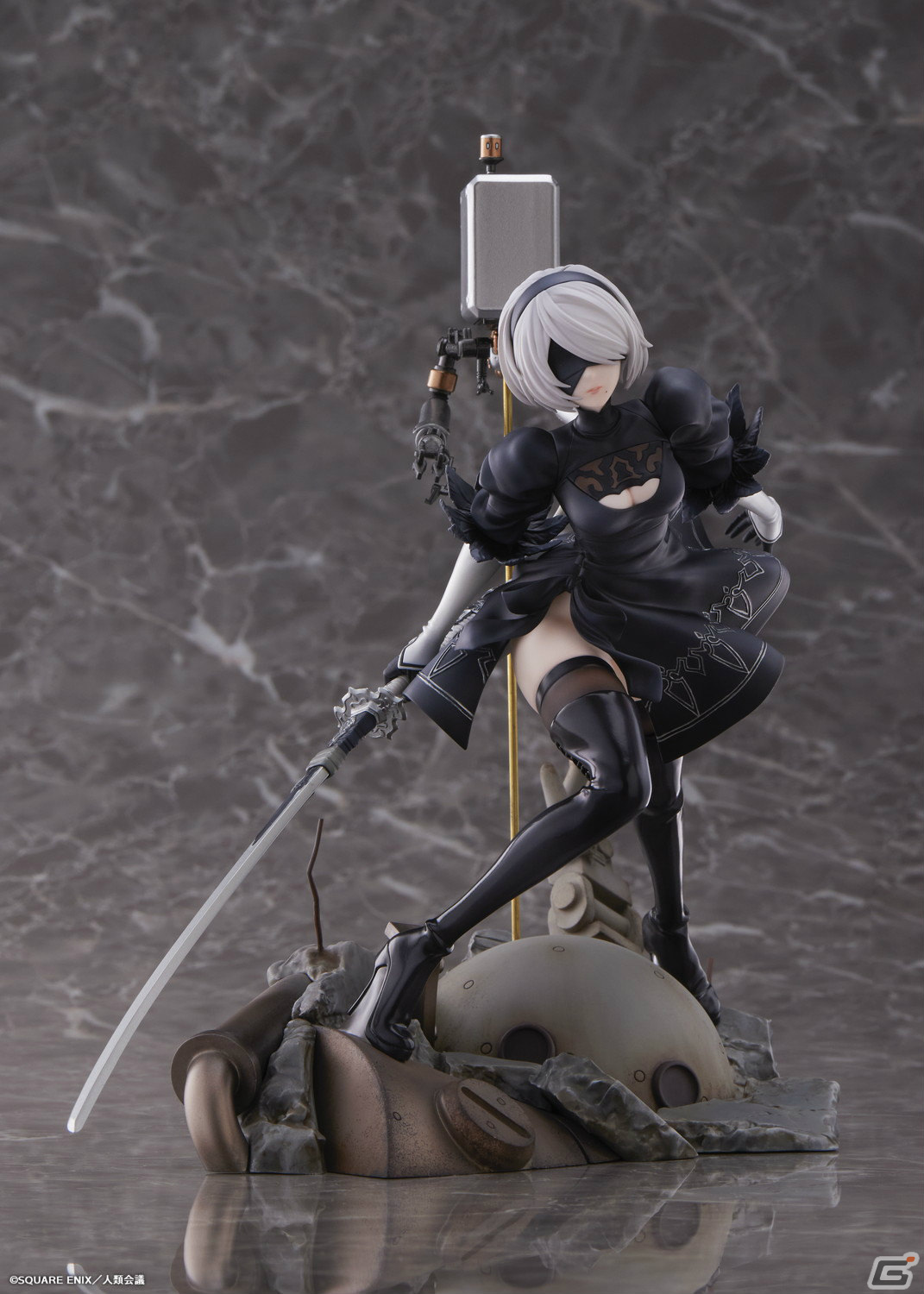 TVアニメ「NieR:Automata Ver1.1a」より2Bが1/7スケールフィギュアで登場！マスク無しver.の顔パーツも付属の画像4