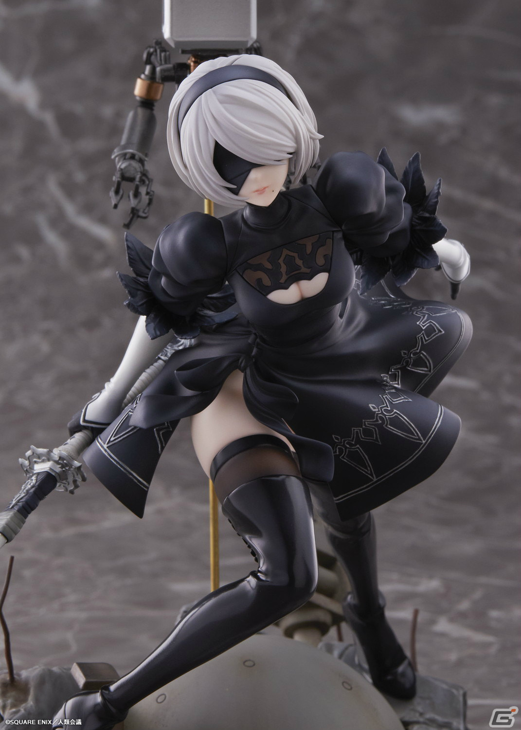 TVアニメ「NieR:Automata Ver1.1a」より2Bが1/7スケールフィギュアで登場！マスク無しver.の顔パーツも付属の画像5