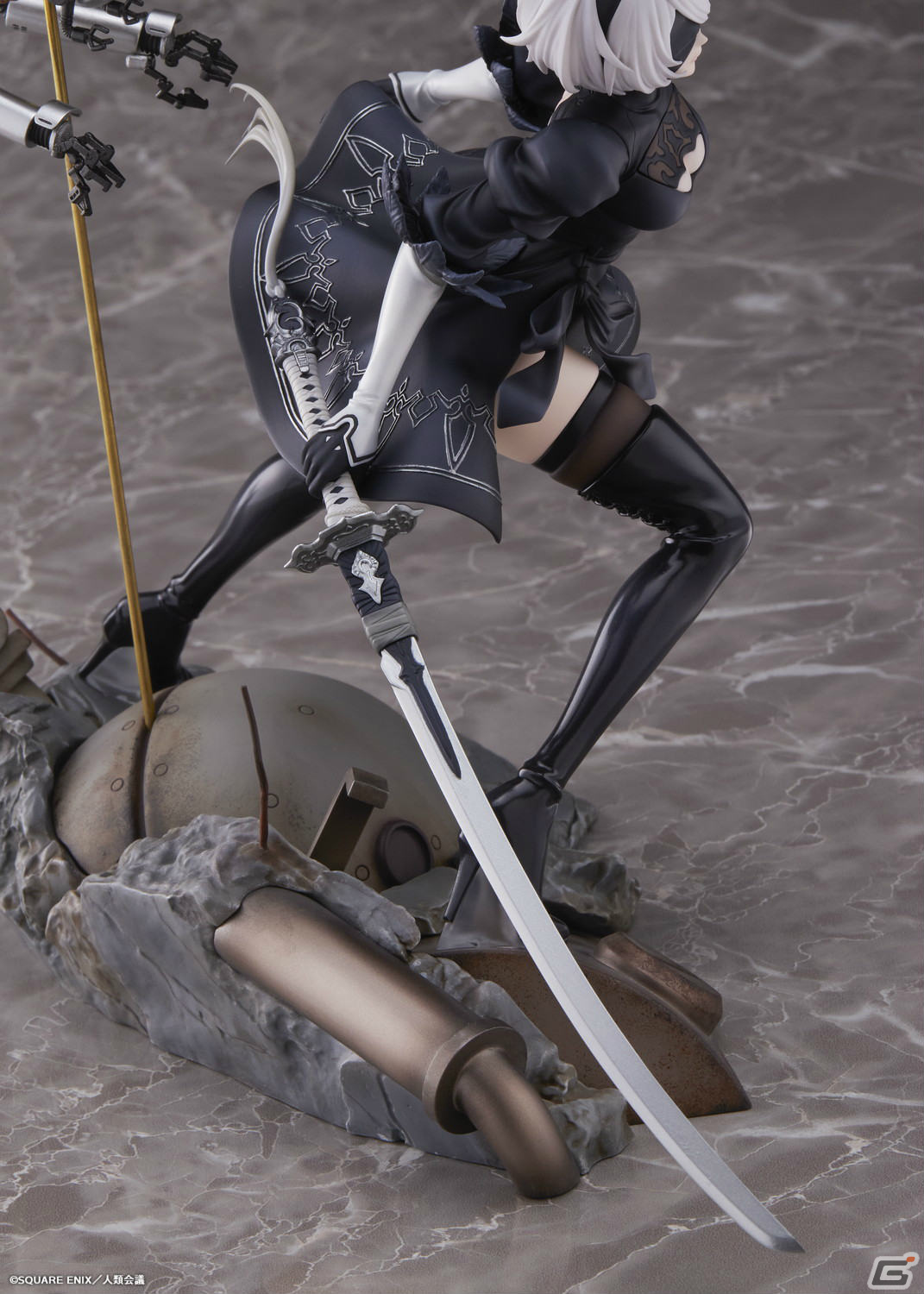 TVアニメ「NieR:Automata Ver1.1a」より2Bが1/7スケールフィギュアで登場！マスク無しver.の顔パーツも付属の画像6