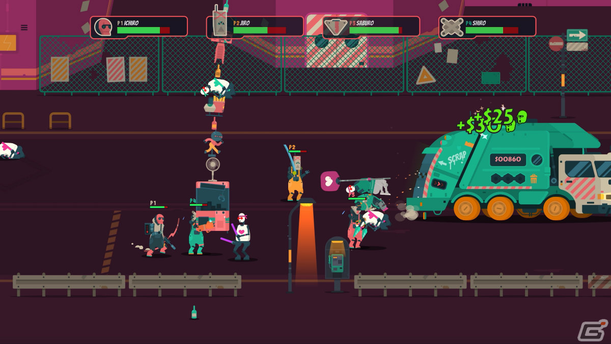 「PixelJunk Scrappers Deluxe」が発売！最大4人でゴミに溢れた街を掃除するパーティゲームの画像4