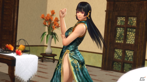 「DEAD OR ALIVE XVV」胸元と腰回りがセクシーなチャイナメイド風水着「百花献瑞」が登場！国際版オリジナル水着が国内版にもの画像10
