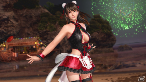 「DEAD OR ALIVE XVV」胸元と腰回りがセクシーなチャイナメイド風水着「百花献瑞」が登場！国際版オリジナル水着が国内版にもの画像4