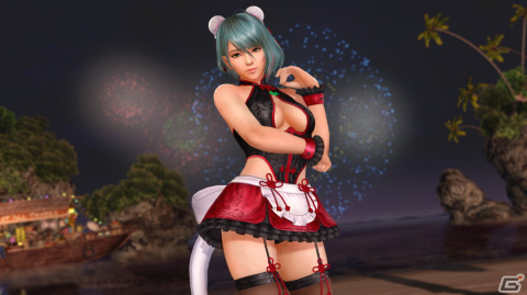「DEAD OR ALIVE XVV」胸元と腰回りがセクシーなチャイナメイド風水着「百花献瑞」が登場！国際版オリジナル水着が国内版にもの画像5