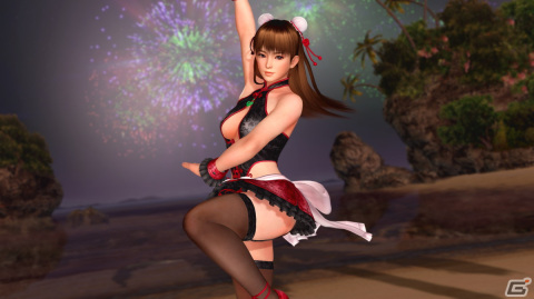 「DEAD OR ALIVE XVV」胸元と腰回りがセクシーなチャイナメイド風水着「百花献瑞」が登場！国際版オリジナル水着が国内版にもの画像6