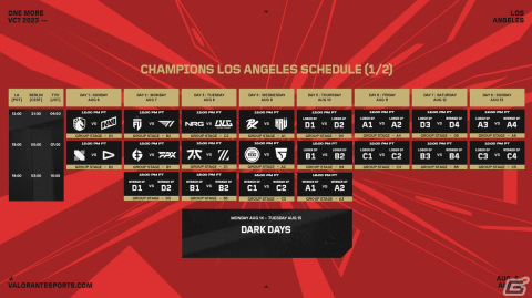 8月6日に開幕する「VCT 2023 Champions」の対戦スケジュールが公開！ZETA DIVISIONは8月9日7時よりFNATICとの初戦に臨むの画像4