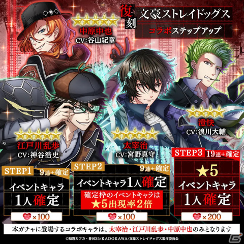 「夢王国と眠れる100人の王子様」とアニメ「文豪ストレイドッグス」のコラボ第3弾が開催！太宰治や織田作之助たちが登場の画像9