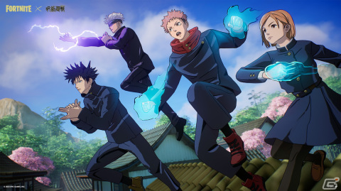 「フォートナイト」とアニメ「呪術廻戦」のコラボが決定!虎杖悠仁、伏黒恵、釘崎野薔薇、五条悟が登場するトレーラーもの画像1