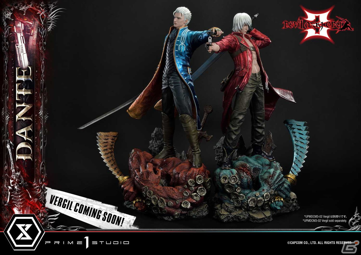 「デビル メイ クライ 3」ダンテの1/4ポリストーン製スタチューが予約開始！バージルと組み合わせてダブル・ジャックポットの再現もの画像10