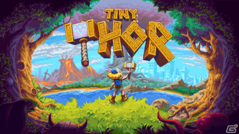 16ビットで描かれた北欧神話の世界を舞台にしたプラットフォーム・ゲーム「タイニー・ソー」がSwitchで配信開始！の画像1