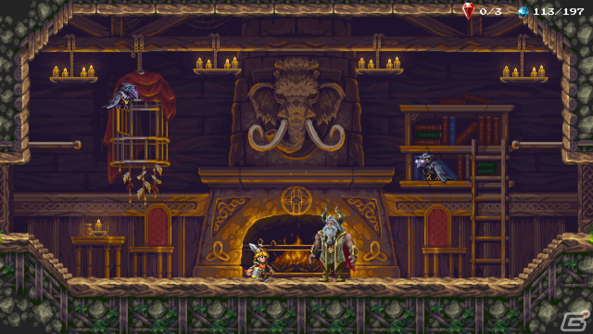 16ビットで描かれた北欧神話の世界を舞台にしたプラットフォーム・ゲーム「タイニー・ソー」がSwitchで配信開始！の画像10