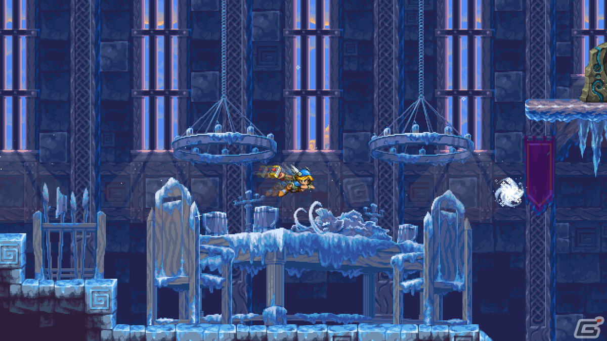 16ビットで描かれた北欧神話の世界を舞台にしたプラットフォーム・ゲーム「タイニー・ソー」がSwitchで配信開始！の画像2