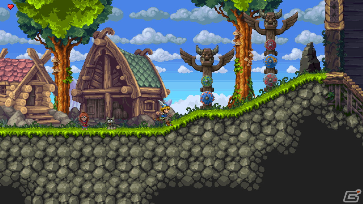 16ビットで描かれた北欧神話の世界を舞台にしたプラットフォーム・ゲーム「タイニー・ソー」がSwitchで配信開始！の画像5