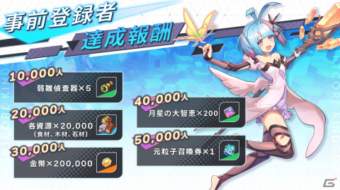 「Knightcore Kingdom～王領英雄～」の事前登録受付が開始！5万人達成で元粒子召喚券がもらえるの画像6