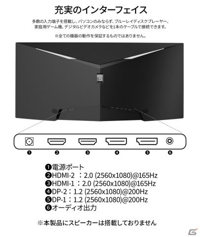 JAPANNEXT、200Hzに対応した30型ウルトラワイドの曲面ゲーミングモニター「JN-VCG30202WFHDR-N」を発売の画像4