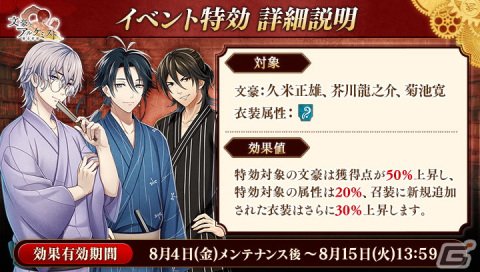 「文豪とアルケミスト」でイベント「特殊調査任務『苦衷の哲学者』」が開催中！松岡譲の新たな「覚醒ノ指環」が登場の画像3