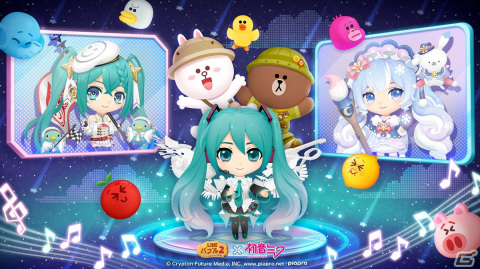 「LINE バブル2」が初音ミクとコラボ！初音ミク 16th Anniversary、雪ミク 2023、桜ミクなどがゲーム内に登場の画像1