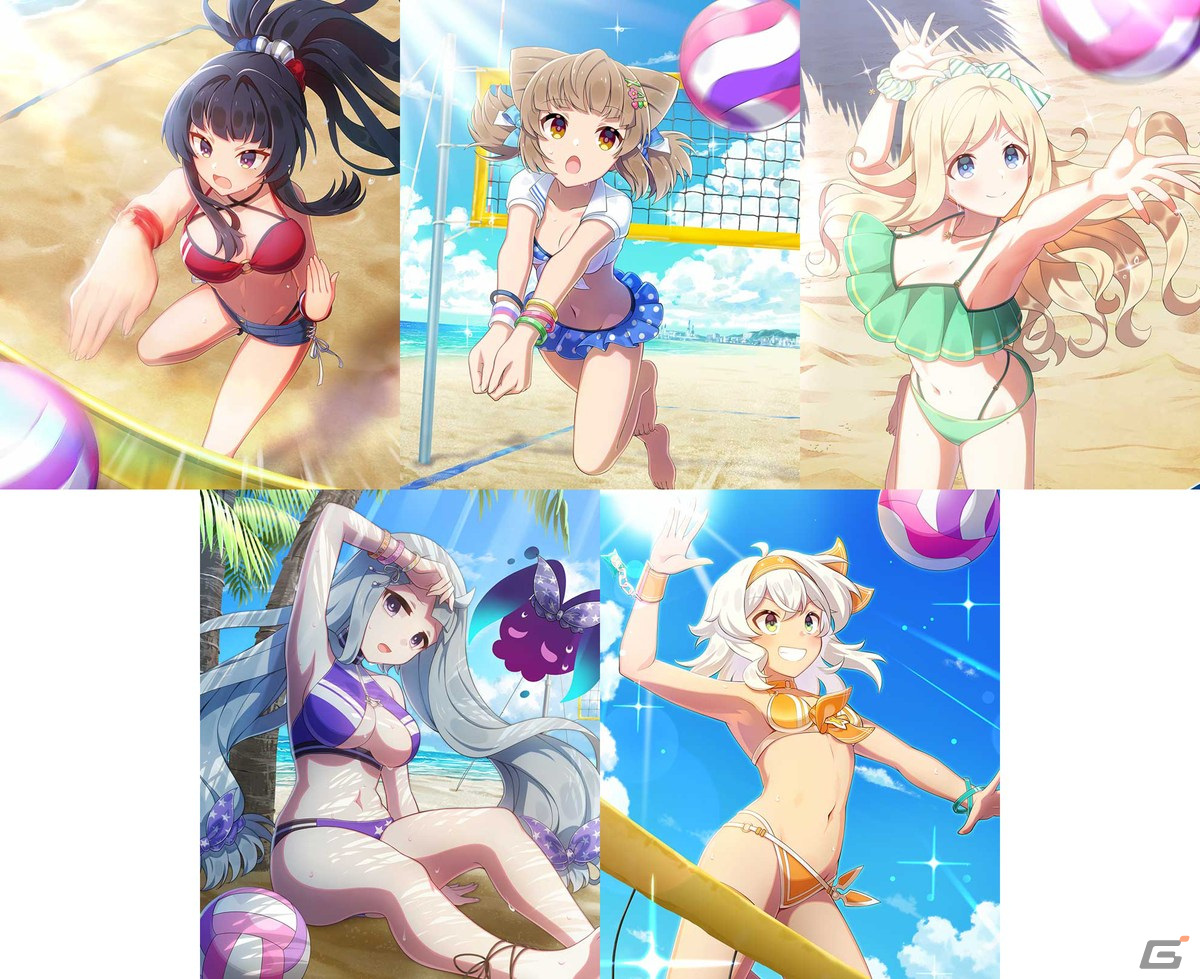 「ごまおつ」夏イベント第2弾「ホットサマー☆ビーチバレー 学園編」が開催！【夏跳姫】シリーズの使い魔は日焼けイラストに変化の画像12