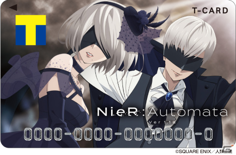 アニメ「NieR:Automata Ver1.1a」2Bと9Sの描き下ろしイラストを使用したTカードが登場！アクスタ付きスタンドやカードケースなどのグッズもの画像2