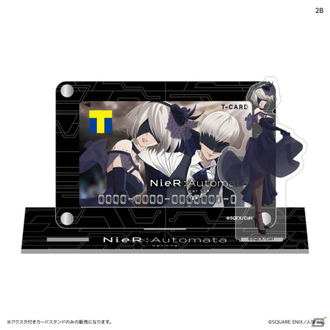 アニメ「NieR:Automata Ver1.1a」2Bと9Sの描き下ろしイラストを使用したTカードが登場！アクスタ付きスタンドやカードケースなどのグッズもの画像3