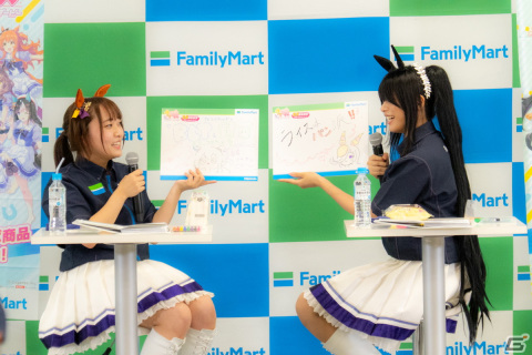 「ウマ娘」×ファミマコラボ第2弾の発表イベントをレポート！真野美月さん、春川芽生さんが食レポや手書きPOP対決に挑戦の画像30