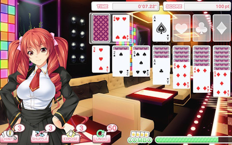 「Pretty Girls Klondike Solitaire PLUS」が配信！クールな美女からツンデレお嬢様まで11名の美少女とソリティアで勝負しよう