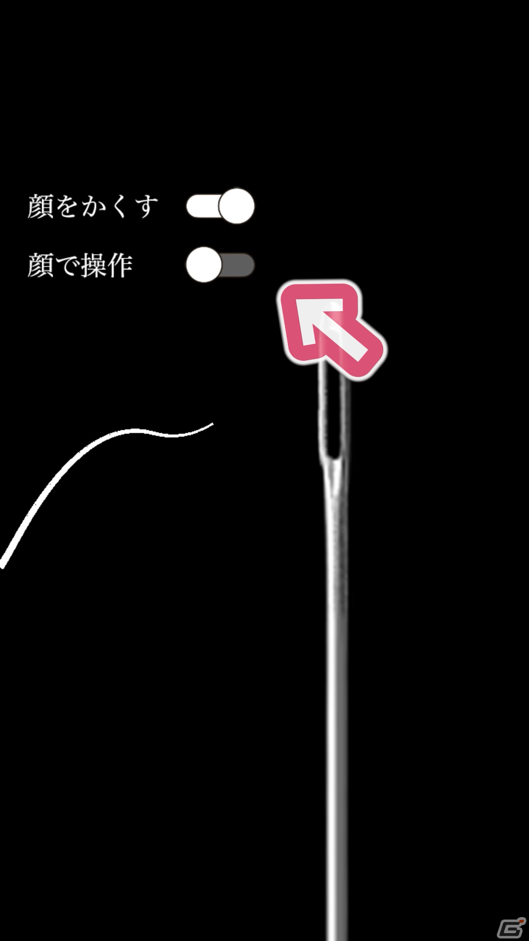 ガラケー時代のカジュアルゲーム「糸通し」がTikTokで配信！タップのほか顔でも操作可能の画像3