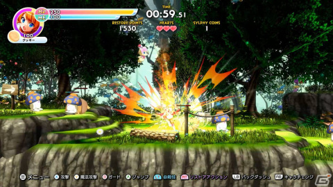 魔法少女が物理で殴る横スクACT「爆裂！スイーツランド」が40％OFFになるセールが8月22日より開催！の画像2