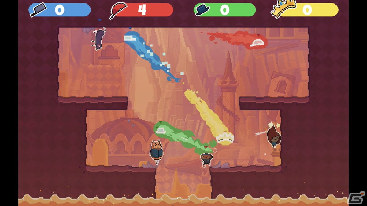 最大4人で楽しめるハイテンポ対戦アクションゲーム「King of the Hat（キング・オブ・ザ・ハット）」のSwitch版が配信開始！の画像4