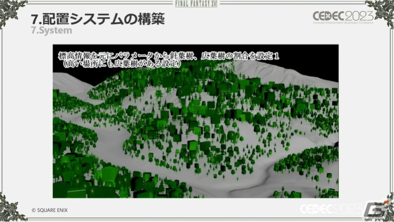 「FFXVI」“斬鉄剣ツール”などさまざまな破壊ツールを紹介――ヴァリスゼアの植生ルールにも迫る【CEDEC2023】の画像87