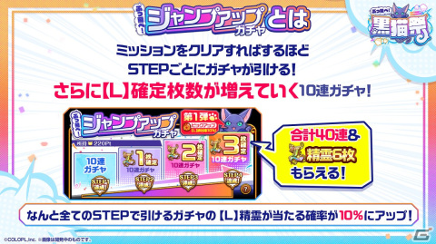 「黒ウィズ」で「ぶっ飛べ！黒猫祭」が開催！最大300連無料ガチャや選べるキャラプレゼントなど盛りだくさんの画像3