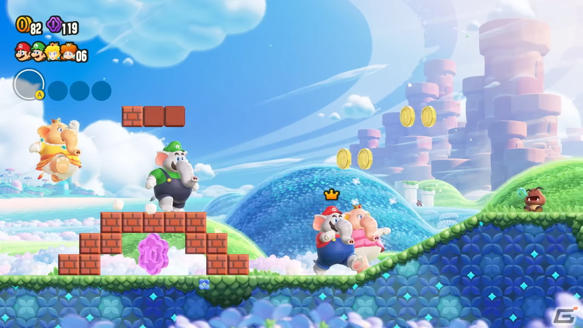 “ゾウ変身”やワンダーフラワー、オンラインプレイなど「スーパーマリオブラザーズ ワンダー Direct」で判明した新たな要素を紹介！の画像18