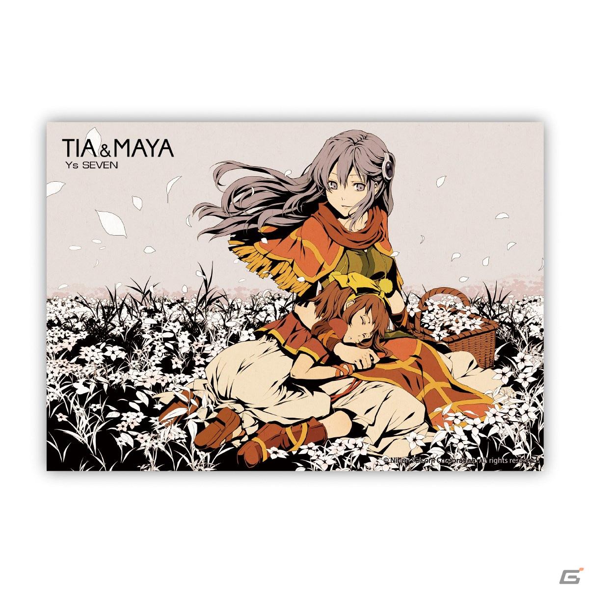 イース」シリーズからアドルと歴代ヒロインたちの描き起こしイラスト