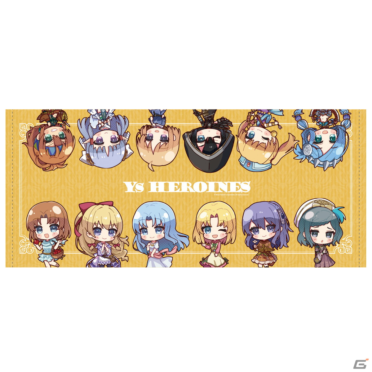 イース」シリーズからアドルと歴代ヒロインたちの描き起こしイラスト
