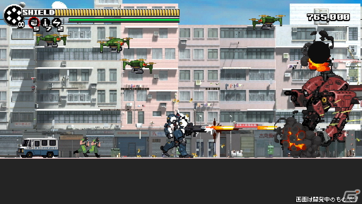 アーマード2DロボACT「スクランブルヴァイス」が2024年に配信！武装スーツを駆使してロボティクス社会の犯罪者に立ち向かえの画像4