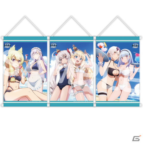 「OVA アズールレーン Queen's Orders」夏らしさ満載の水着姿の艦船が描かれたB2タペストリー3点セットが受注販売中！の画像2