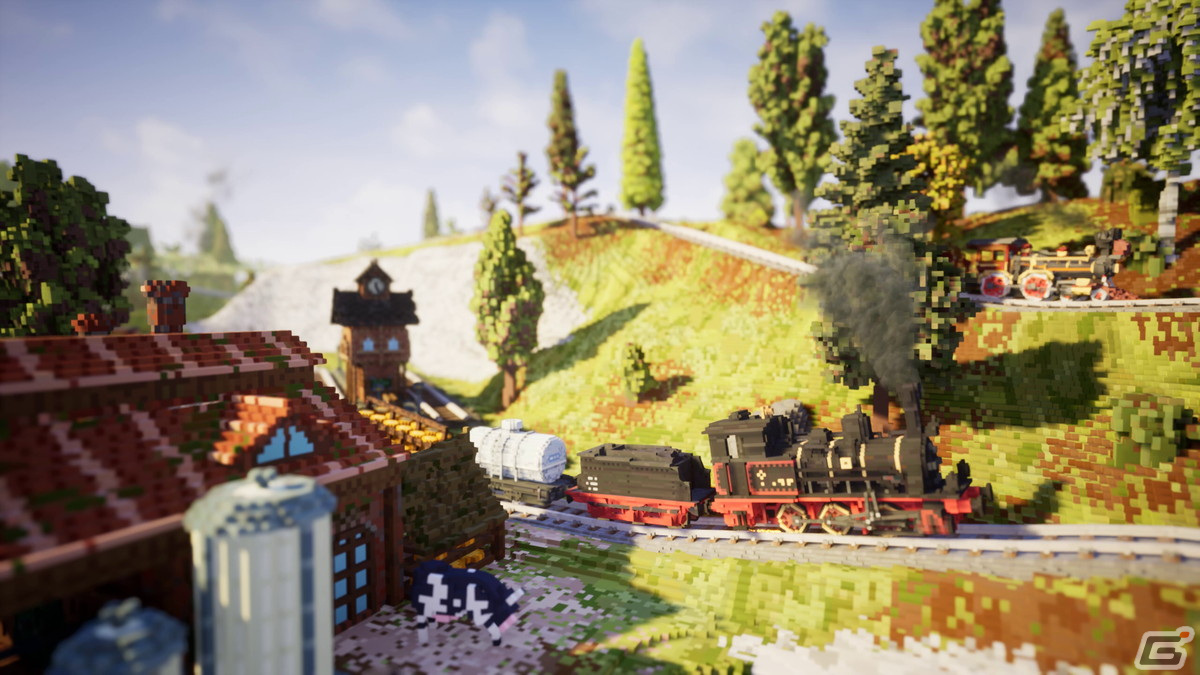 ボクセル鉄道シム「Station to Station」が10月4日に配信！線路を繋いで砂漠や未開の山々を緑豊かな景色に変えていこうの画像12