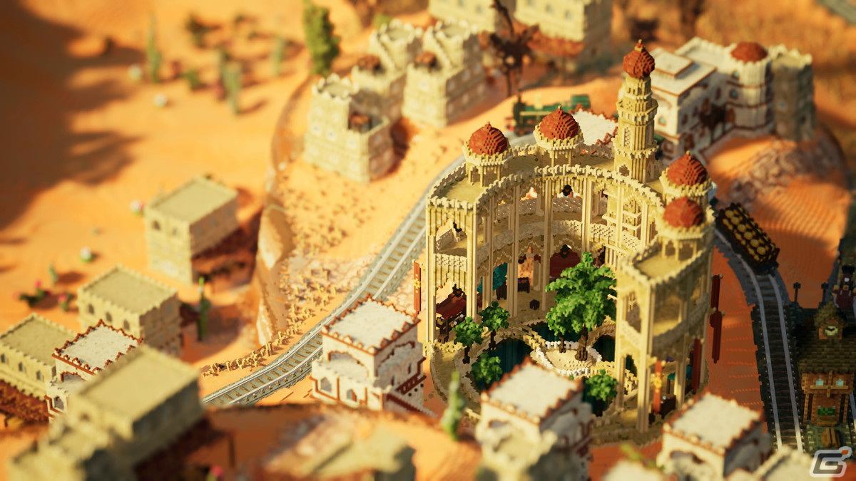 ボクセル鉄道シム「Station to Station」が10月4日に配信！線路を繋いで砂漠や未開の山々を緑豊かな景色に変えていこうの画像5