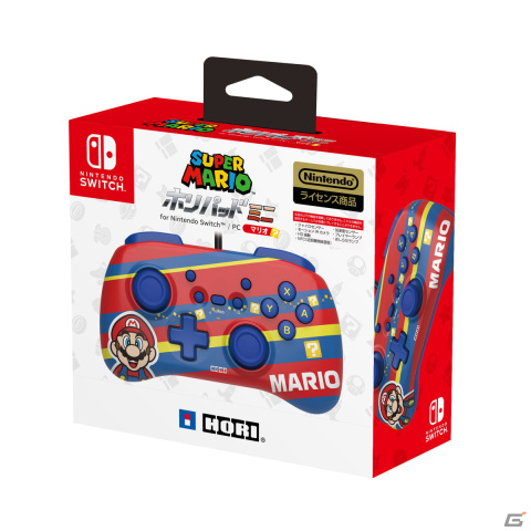 マリオデザインのミニコントローラー「スーパーマリオ ホリパッド ミニ for Nintendo Switch/PCマリオ」が10月に発売！の画像1
