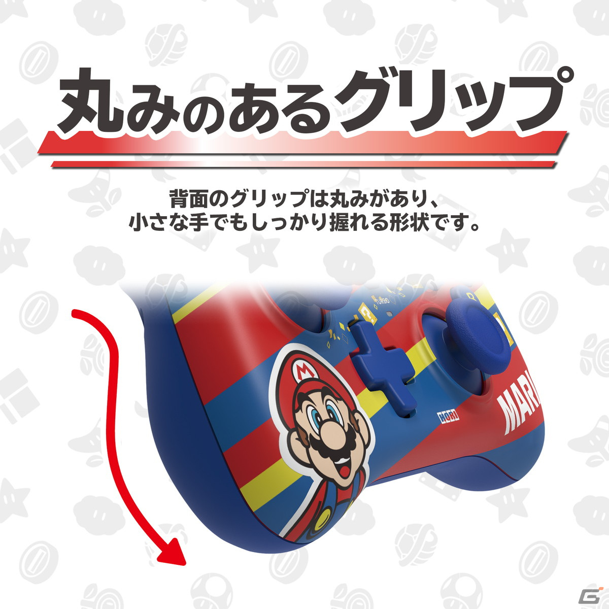 マリオデザインのミニコントローラー「スーパーマリオ ホリパッド ミニ for Nintendo Switch/PCマリオ」が10月に発売！の画像7