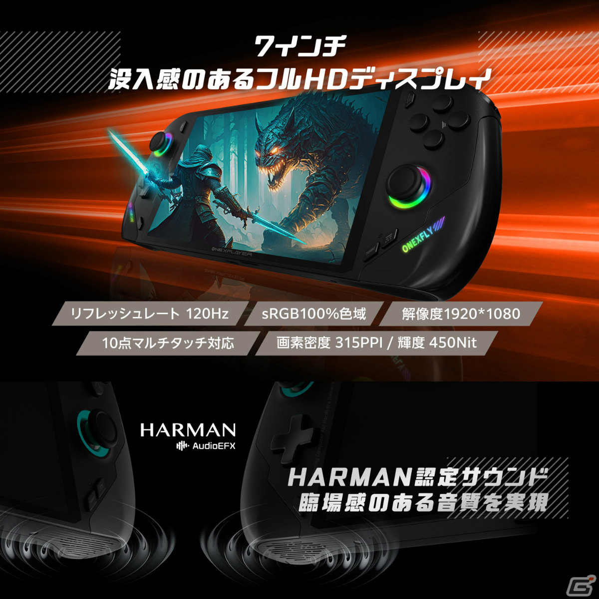 32GBメモリを標準搭載した7インチポータブルゲーミングPC「ONEXFLY 国内正規版」が10月14日に発売！TGS2023で先行体験も可能の画像7