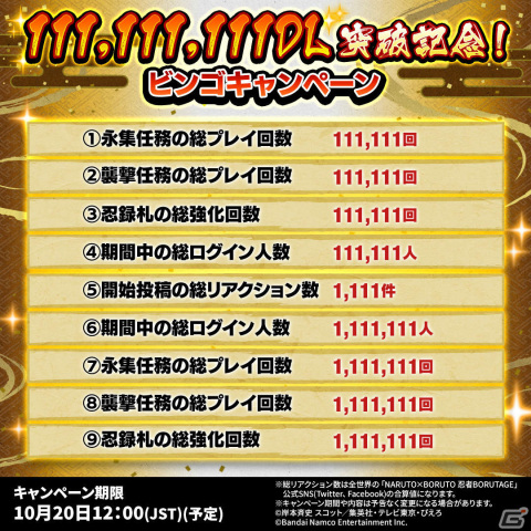 「NARUTO X BORUTO 忍者BORUTAGE」が全世界111,111,111DLを突破！サスケ（放浪の忍）とサクラの新極奥義付き忍録札も登場の画像22