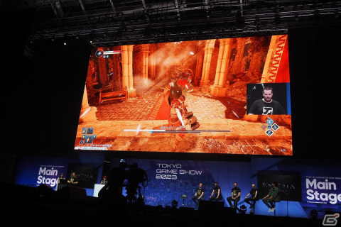 古川未鈴さんがソウルライクアクション「Enotria: The Last Song」の実機プレイに挑戦したステージをレポート【TGS2023】の画像17