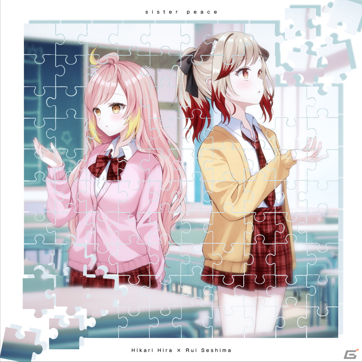 VTuberの飛良ひかりさん＆瀬島るいさんによる1st Single「シスターピース」が10月10日に配信！「八月のシンデレラナイン」とのタイアップもの画像1